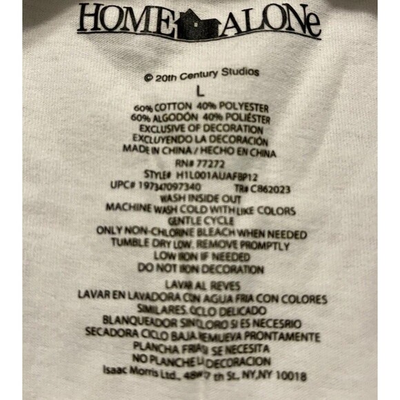 Home Alone White Merry Christmas Ya Filthy Animal T-Shirt - Size L - Picture 3 of 8